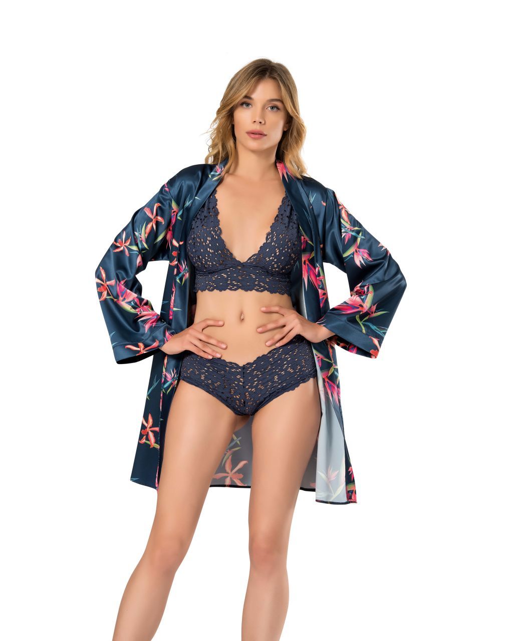 Moongirl 009 Bayan Saten 3'lü Takım