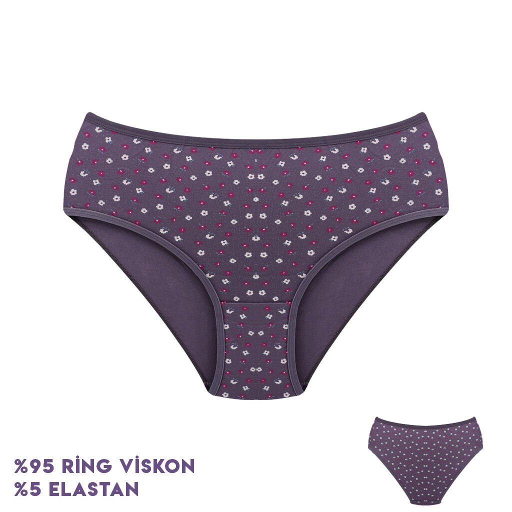 Dondeza 364-12 (XL) Desenli Viscon Bayan Bikini 12'li
