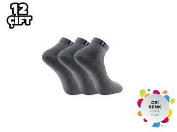 Esinti 19-10 Giri %100 Pamuk Erkek Penye Patik 12'li