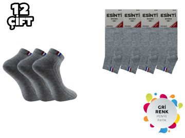 Esinti 19-10 Giri %100 Pamuk Erkek Penye Patik 12'li