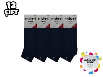 Esinti 19-7 Lacivert  %100 Pamuk Erkek Penye Patik 12'li