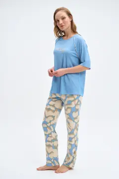 Pijadore 2025 (M-L-XL-XXL) Kısa Kollu Bayan Pijama Takım 4'lü