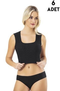 Kota 6806 Kare Yaka Penye Kaşkorse Bayan Pedli Crop 6'lı