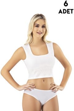 Kota 6806 Kare Yaka Penye Kaşkorse Bayan Pedli Crop 6'lı