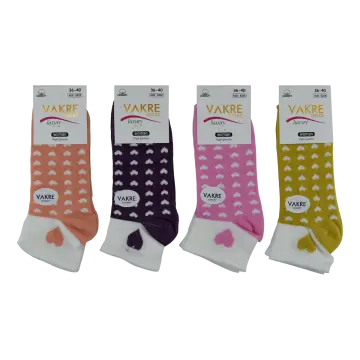 Vakre 9328-42 (36-40) Bayan Penye Patik Çorap 12'li
