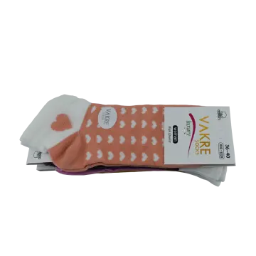 Vakre 9328-42 (36-40) Bayan Penye Patik Çorap 12'li
