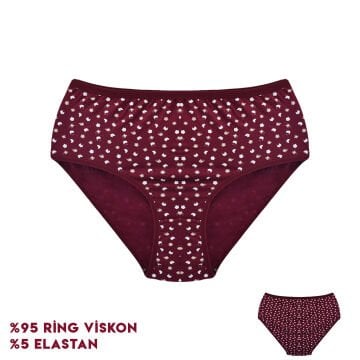 Dondeza 664-7 (XXL) Desenli Viscon Bayan Bikini 12'li