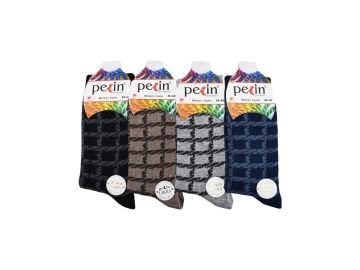 Pelin 9-9 Naturel Pamuk Bayan Soket Çorap 12'li