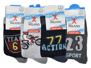 Milano Havlu Kışlık Erkek Çocuk Çorap 12'li
