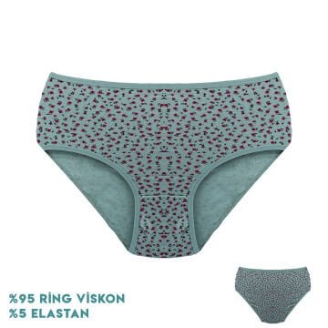 Dondeza 364-8 (XL) Desenli Viscon Bayan Bikini 12'li